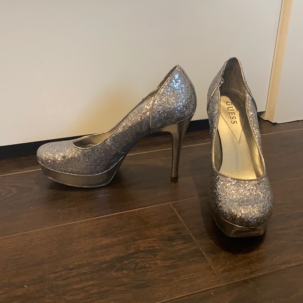 Glitter Guess heels
